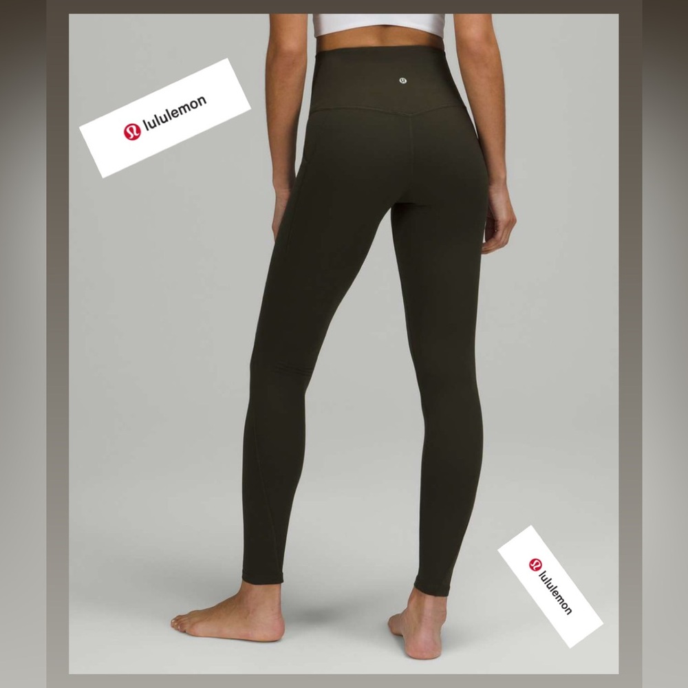 dark green lululemon leggings  **DESCRIPTION**